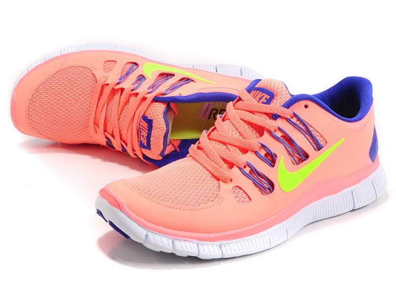 nike Free Run 5.0 V2 Womens  Running Shoes New Breathable Pink Blue (1)